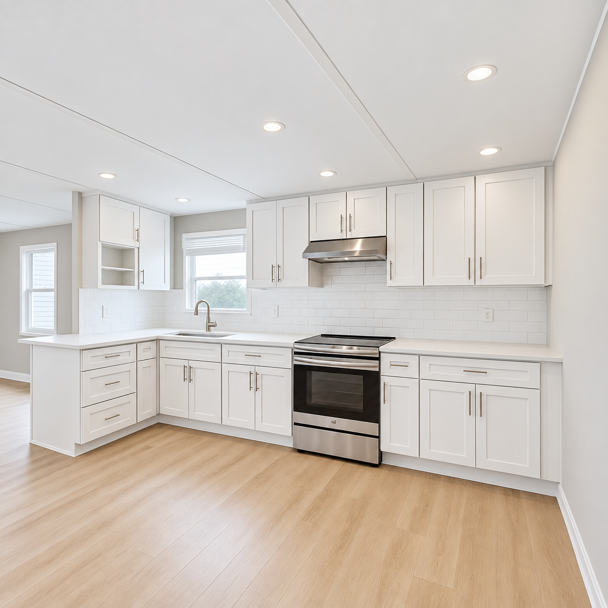 Bright white kitchen